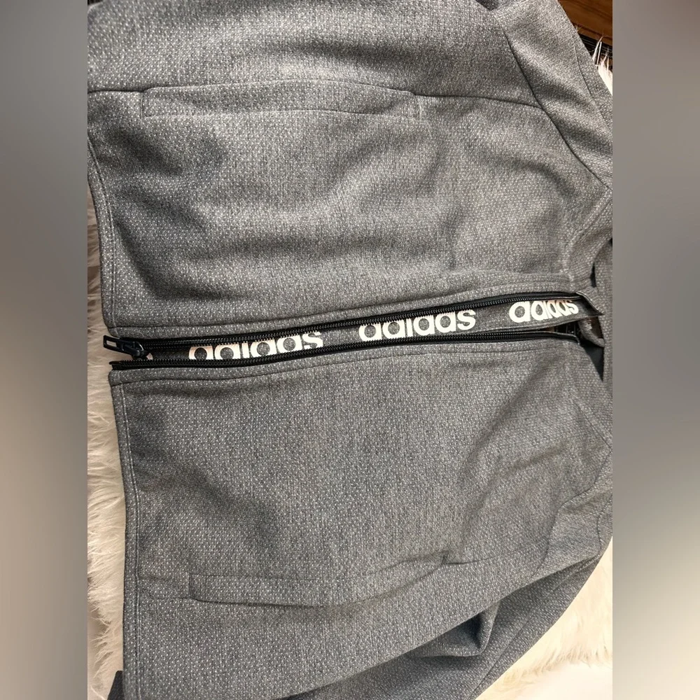 NWT Adidas Women's Medium Gray D2M Full Zip Cimalite Track Top Jacket - Picture 8 of 8